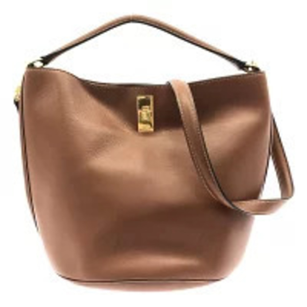 Celine Leather Bucket Bag brown leather